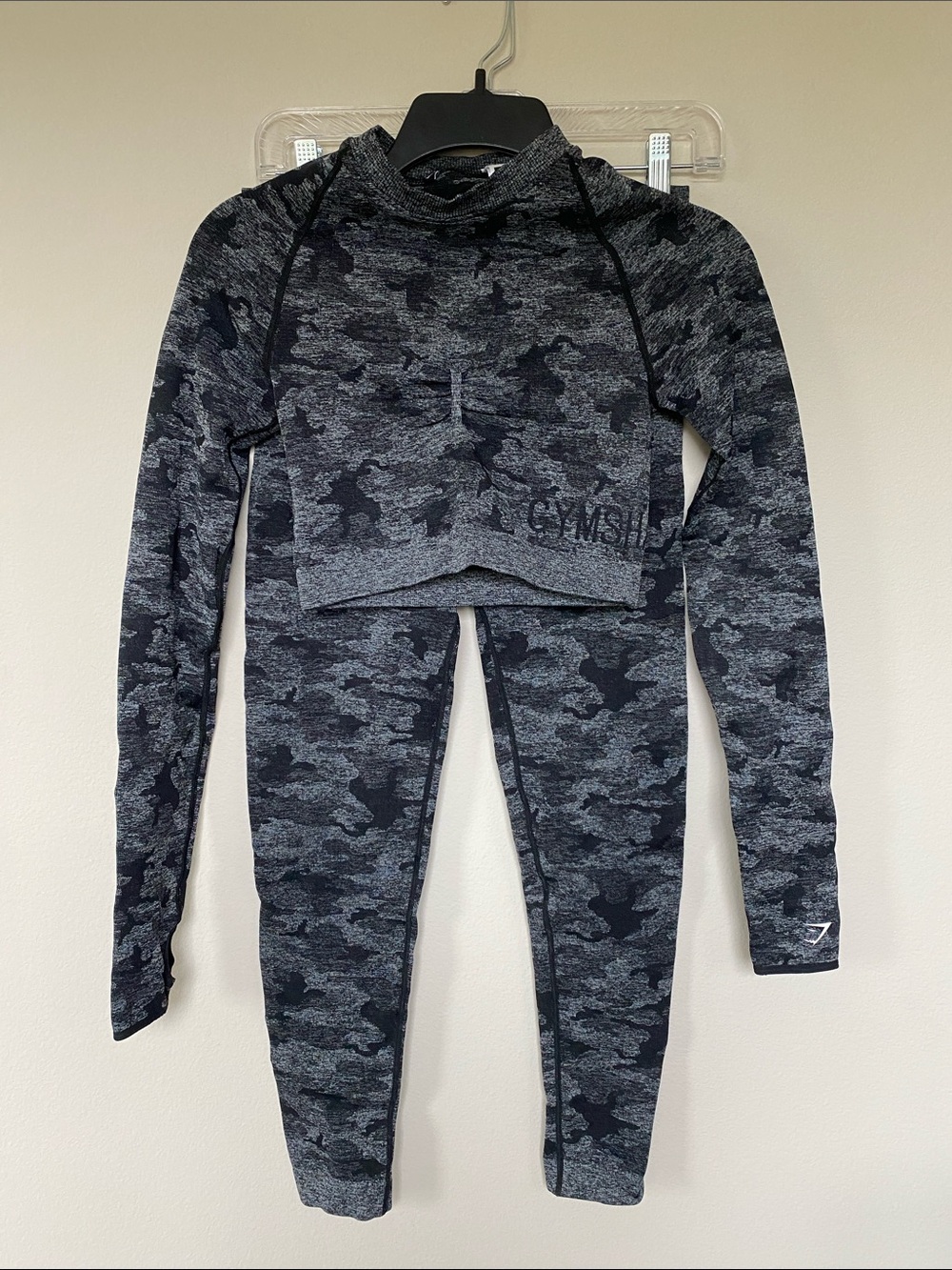Gymshark Legging and Crop Top Camo Set